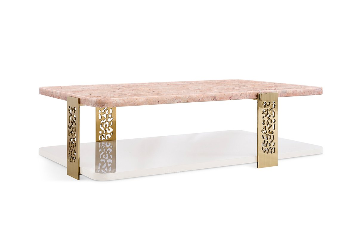 意式輕奢家具高端別墅會(huì)所家用時(shí)尚高級(jí)鈦金屬長(zhǎng)方幾